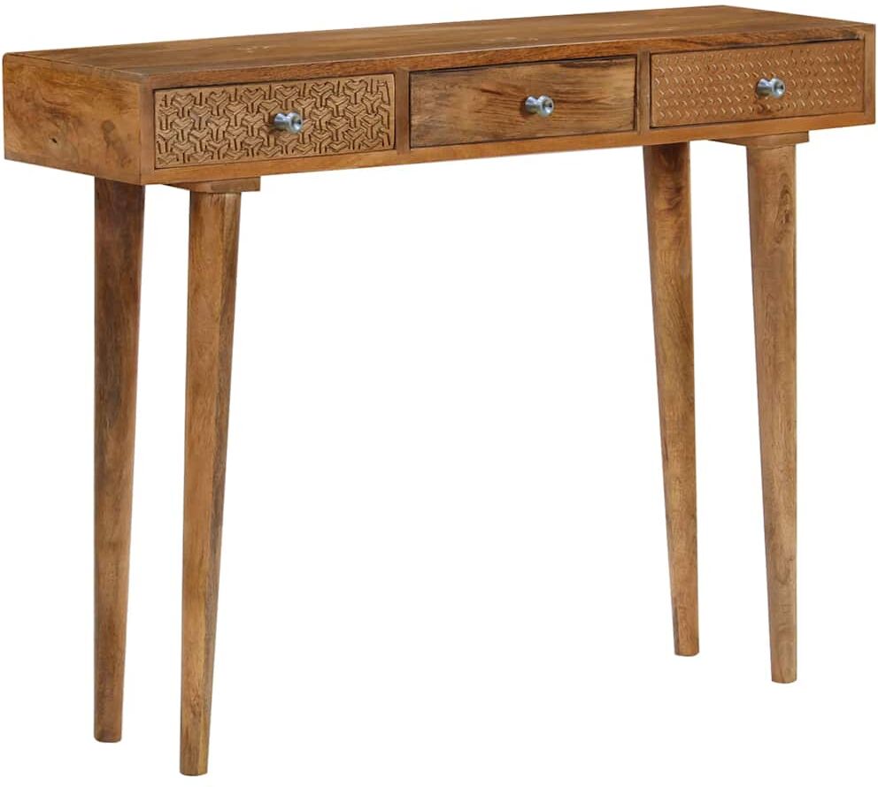 vidaXL Table console Bois de manguier massif 102x30x79 cm