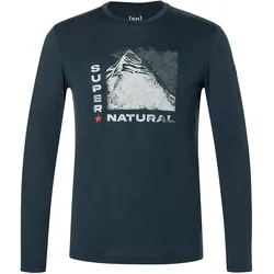 Super Natural, Herren, Funktionsshirt, Super Mountain (L), Blau, L