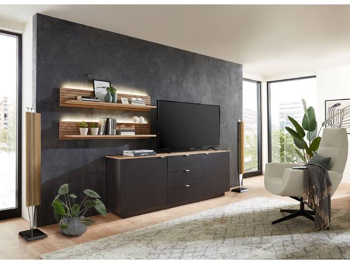 Enfilade 180cm Noir/Noir