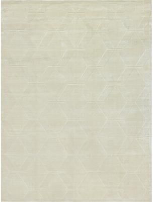 Exquisite Rugs Brunello Modern handloomed Silky Nylon Light Beige Area Rug