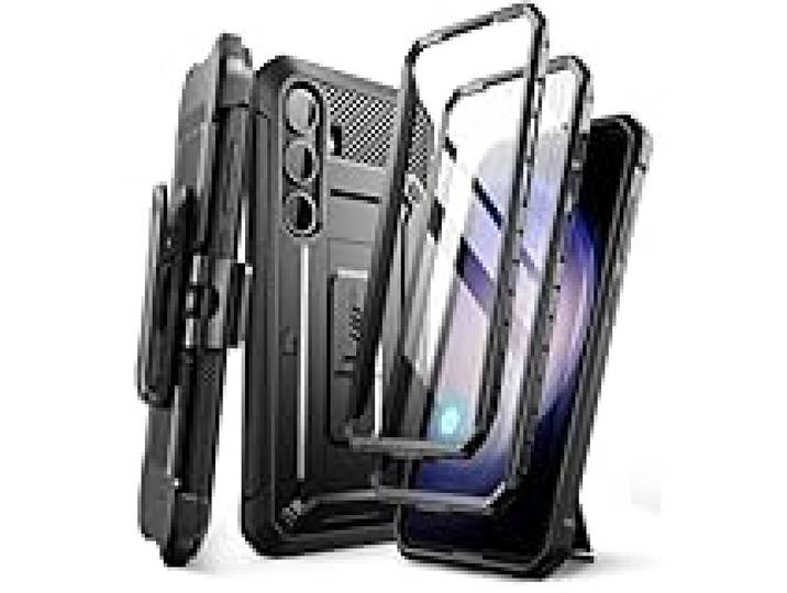 SUPCASE Unicorn Beetle Pro Coque pour Samsung Galaxy S24 avec Support [2 Cadres Avant] [Protecteur d'écran intégré et Clip Ceinture] [Protection de qualité Militaire] Coque de téléphone pour Galaxy