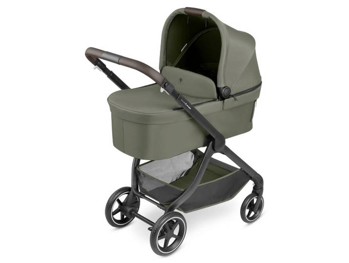 ABC Design Kombikinderwagen City Life, Olivgrün, 82.0x52.0x107.5 cm, EN 1888, UV 50+, Feststellbremse, Fußstütze abklappbar, Federung, Verdeckung abnehmbar, 5-Punkte-Gurt, für Babyschale geeignet, Transportsicherung, Sitz umsetzbar, abnehmbarer Schutzbügel,Matratze, zusammenklappbar, Bezug abnehmbar und waschbar, Matratze mit Memory-Schaum, Baby on Tour, Kinderwagen, Kombikinderwagen