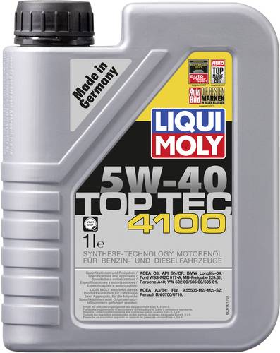 Liqui Moly TOP TEC 4100 5W-40 3700 Leichtlaufmotoröl 1l