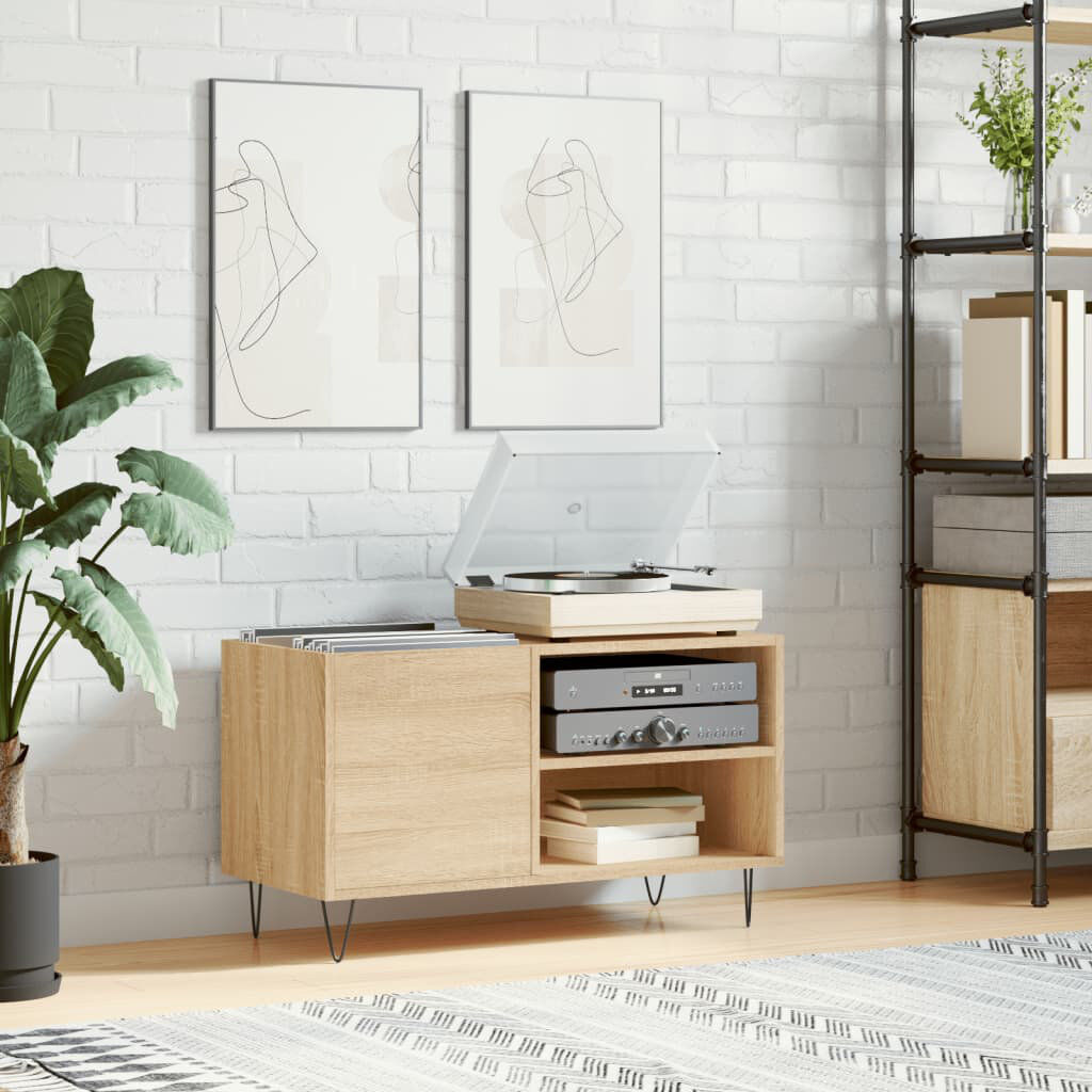 17 Stories 48 cm H Multimedia Storage Sonoma Oak 48cm H X 85cm W X 38cm D
