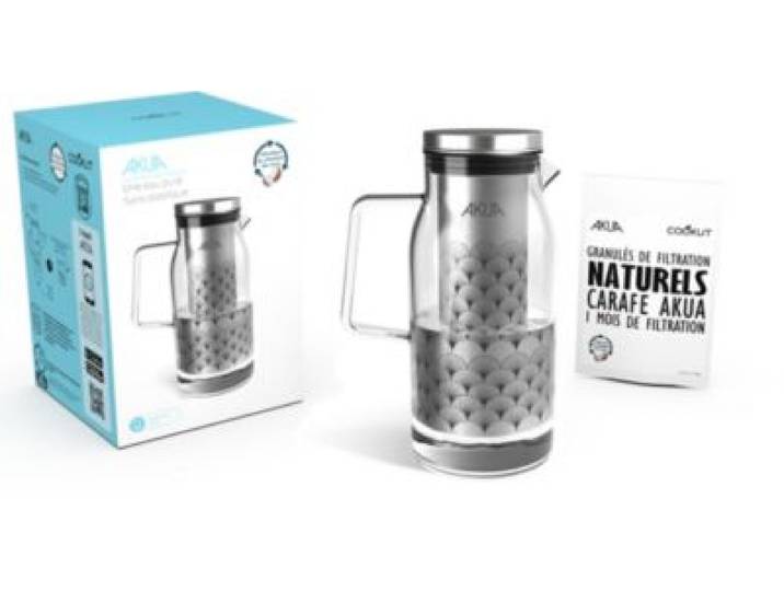 Cookut - Carafe Filtrante En Verre Inox Filtrante