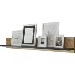 WANDBOARD Used Wood hell, anthrazit, Wandregal 160 cm