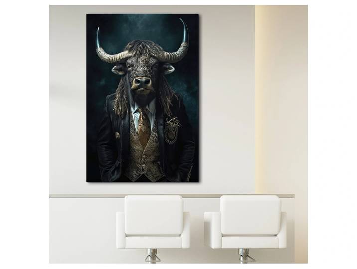 Acrylglasbild Stylish Mr. Bull image LAND