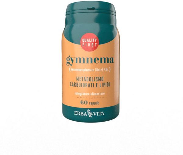 Erba Vita Gymnema Integratore Metabolismo Carboidrati e Lipidi 60 Capsule