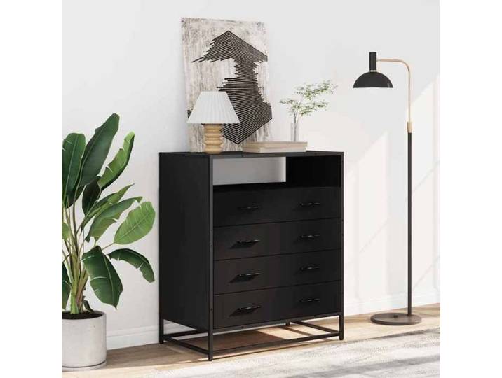 Rangement maison - Moderne Commode noir 70x41x83 5 cm - bois d'ingénierie_1parcel(11844)