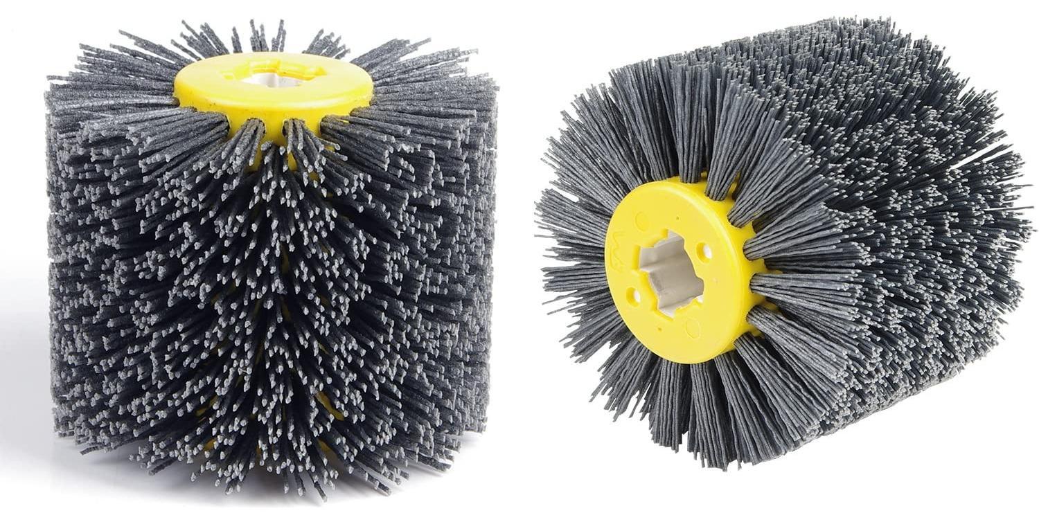 Omgoods Nylon Polijstborstel 80 Grit Schrobborstel voor Houtbewerking en Meubelafwerking