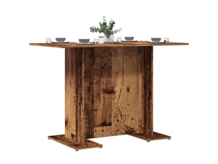HEFZGDB Esstisch Altholz-Optik 110x60x75 cm Holzwerkstoff mit glatter Oberfläche für Esszimmer Küche Wohnung und Büro, langlebig stabil feuchtigkeitsbeständig und pflegeleicht,