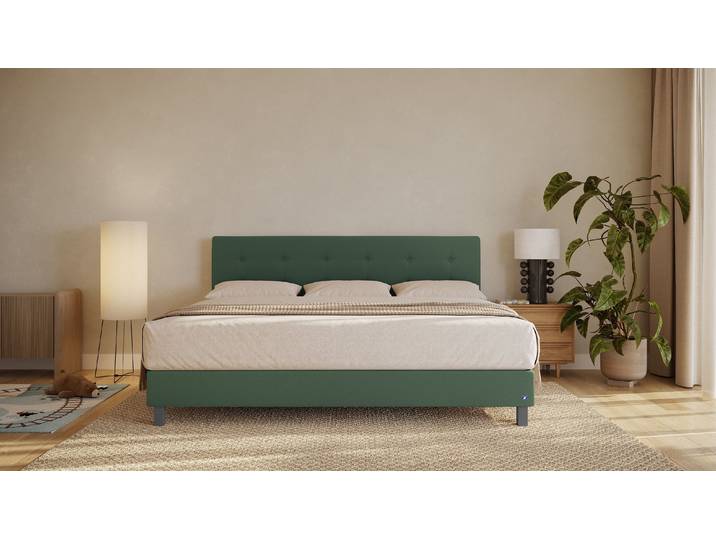 BRUNO Familienbett 240x200cm in Grün XXL Boxspringbett Premium mehrfach ausgezeichnet in Design & Qualität