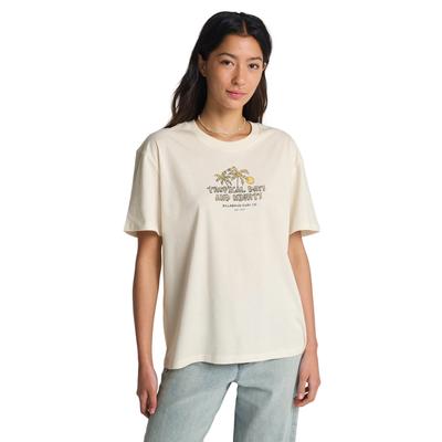 T-Shirt BILLABONG "Welcome To Hawaii", Damen, Gr. L, beige (weiß), Obermaterial: 100% Baumwolle., Shirts T-Shirt