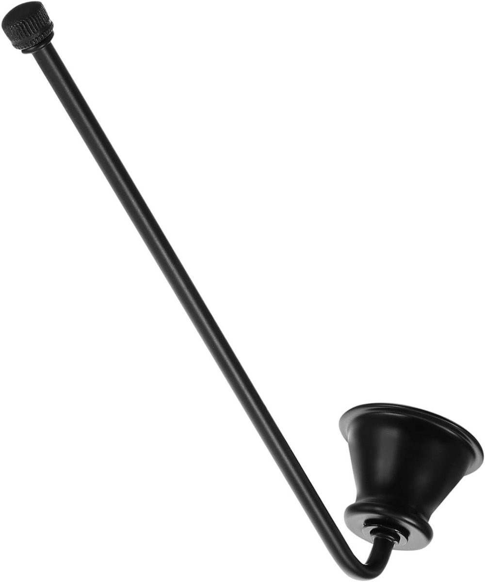 Kaarsendover met lange handgreep voor veilig doven - Zwart - Hoogte: 19,5 cm