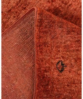 Solo Rugs "Overdyed Hand-Knotted Wool Modern-Contemporary Red Runner 3' 0"" x 8' 2"""