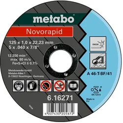 Metabo Novorapid Inox Trennscheibe, gerade Ausführung - 616271000