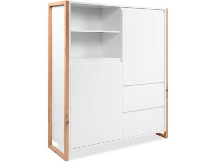 Finori Highboard Denver 51 weiß/Dekor Artisan Oak HxBxT 140x120x40 cm