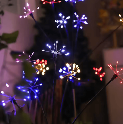 Inspire Curations Solar Starburst Garden Lights 6 8 10 Head Waterproof Firework Lights 8 Head Colorful