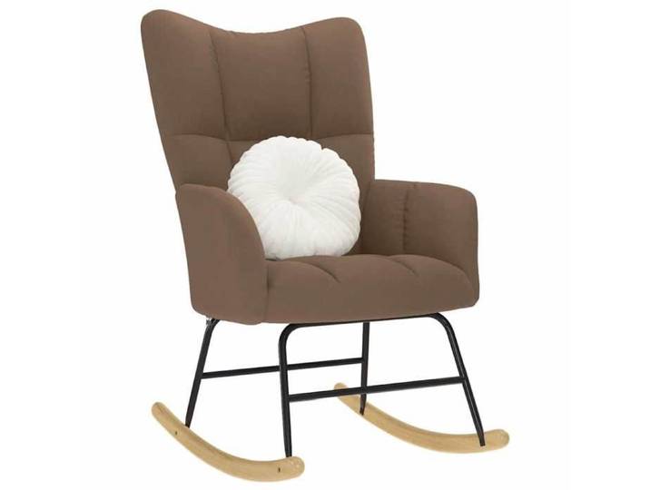 Fauteuil/Chaise à bascule Vidaxl Marron Tissu F360