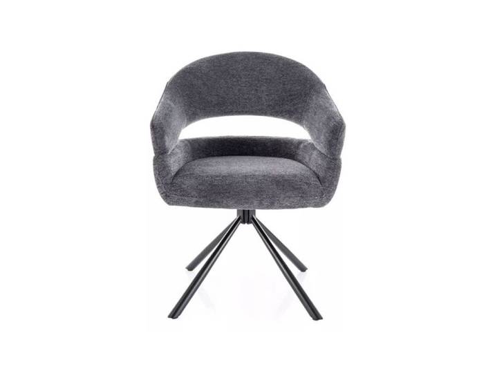 Chaise pivotante en tissu - Gamme Borgo - Gris foncé