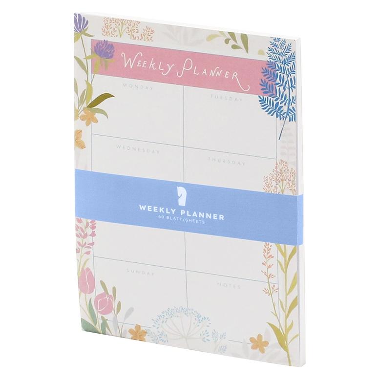 Rössler Wochenplaner Wild Flowers 14,8x21cm 60 Blatt weiss (A5, Liniert, Weicher Einband) (76177747)