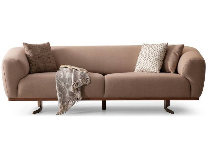 Xlmoebel 3-Sitzer 3-Sitzer Sofa Stil Modern Wohnzimmer Braun praktisch komfortabel, 1 Teile