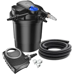 SunSun, Brunnen + Gartenteich, CPA-10000 SET bis 12000l 11W UVC NEO8000 Pumpe Schlauch Teichfilterset