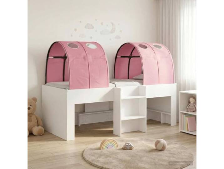 RJPLMFV 3-teiliges Bett, weiß, rosa, Holz Lattenrost, Mikrofaser, einfach zu montieren, modernes Schlafzimmer