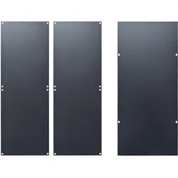 En.Casa, Regal, Wandregal Nostened 5er Set mit Rück- und Seitenwand Schwarz (75.50 x 20 x 27.50 cm)