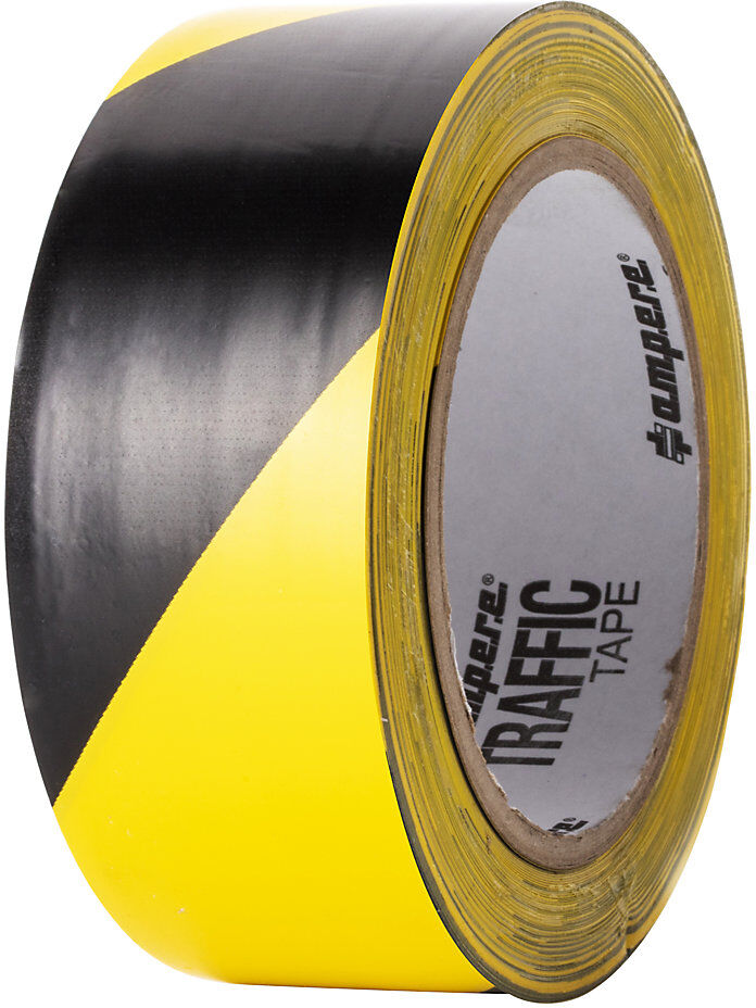 Bodenmarkierungsband, Breite 50 mm, gelb/schwarz Ampere