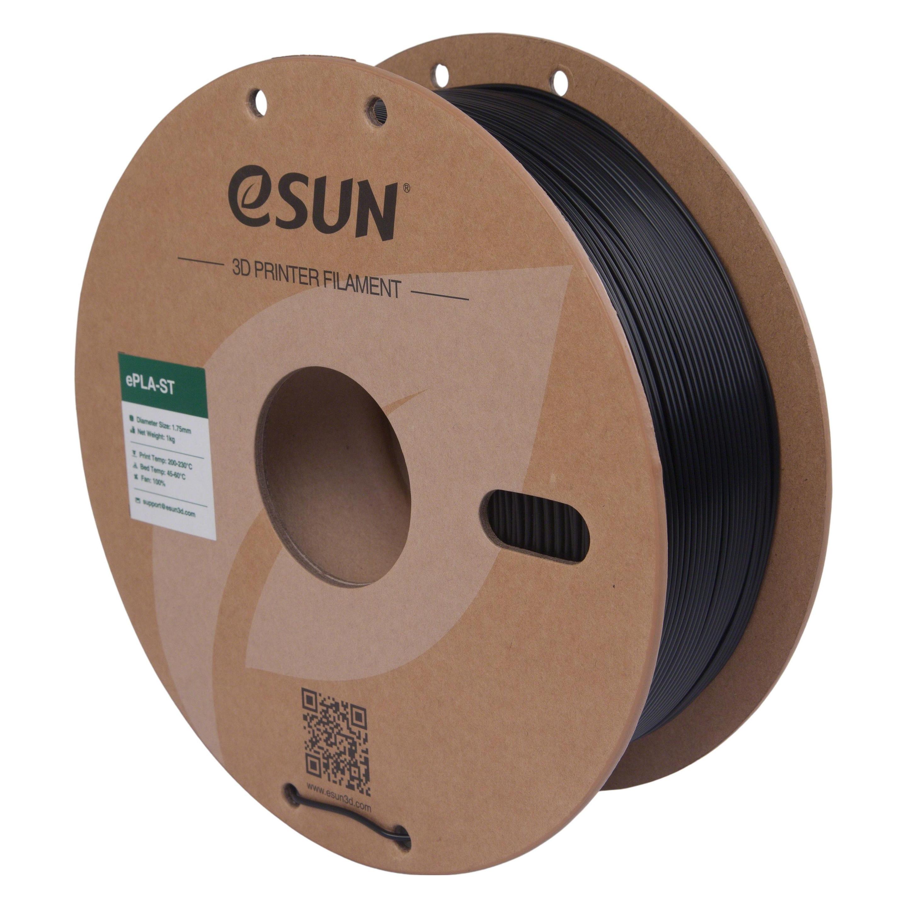 eSUN ePLA-ST 1,75mm Black 1kg 3D Filament (PLA, 1000 g, 1.75 mm) (ePLA-ST175B1)