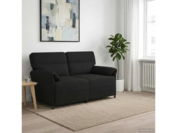 pokgdf Sofa 100% Polyester, Metallrahmen, MDF Stabile Konstruktion, weiche Schaumstoffkissen, klappbare Armlehnen, für Wohnzimmer