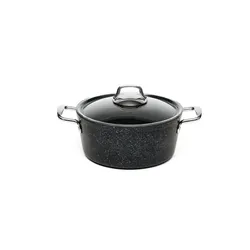 Excelsa Kasserolle mit Deckel Five Stars Aluminium 33x25x17 cm Schwarz