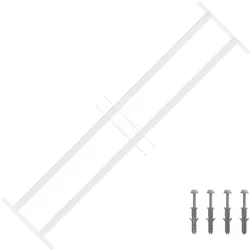 vidaXL, Einbruchschutz + Alarmanlage, Sicherheitsgitter für Fenster mit 2 Querstangen 3 stk.