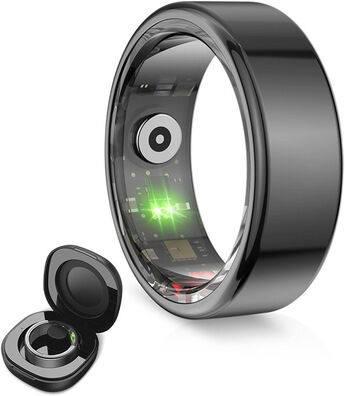 Ksix Anello Smart Saturn con activity tracker IP68 Nero - S