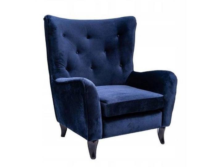 Xlmoebel Chesterfield-Sessel Blauer Samt Sessel für modernes Wohnzimmermöbel (1-St., Blauer Samt Sessel), Made in Europa