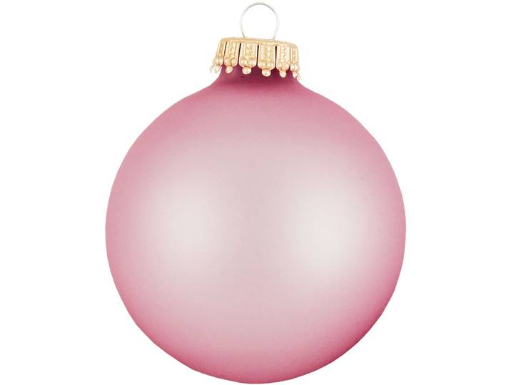 Weihnachtsbaumkugel KREBS GLAS LAUSCHA CBK50005, Weihnachtsdeko, Christbaumschmuck, Christbaumkugeln Glas , rosa, Ø:6,7cm, Glas, Weihnachtsbaumkugeln, Weihnachtsbaumkugel