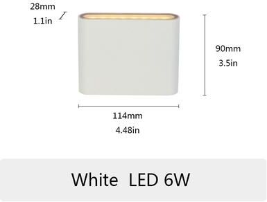 Silver Stone Store PIR Sensor LED Outdoor Waterproof Wall Lamp, Aluminum Wall Light For Indoor Bedroom Living Room, Modern Balcony Home white warm White No Pir