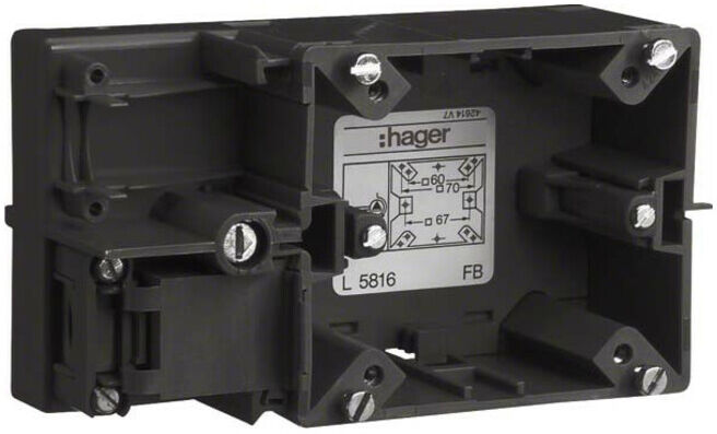 Tehalit Boîte d'encastrement CEE L 5816 gr ; hager (0492383)