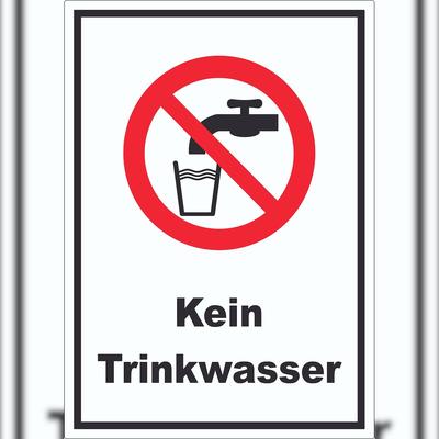 HB-Druck Kein Trinkwasser Aufkleber Nicht Trinken A7 (74x105mm)