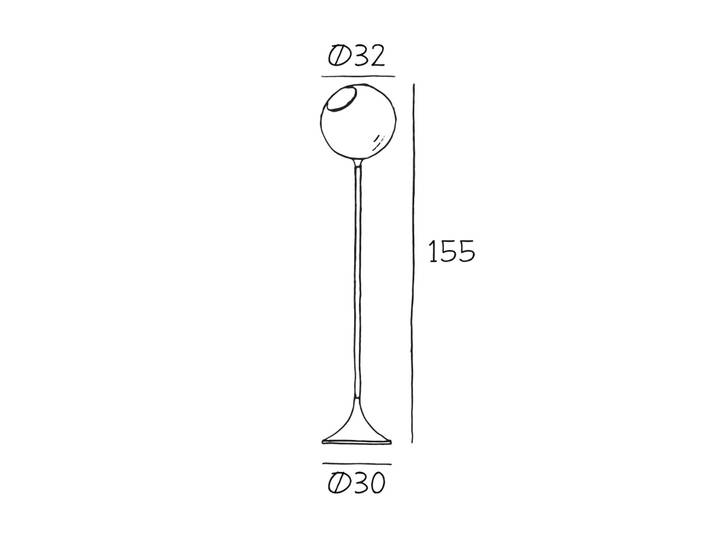 Ballroom Stehleuchte Purple Rain/Gold - Design By Us - Wohnzimmer - Glas - Einflammig