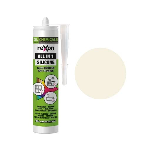 Rexon Universele siliconenkit crèmewit RAL 9001 - 290 ml