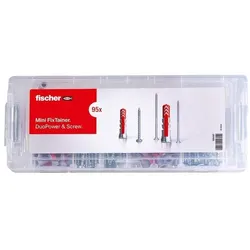 fischer Dübel- und Schrauben-Sortiment »Mini FixTainer - DuoPower« 95 Stück