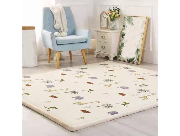 RxueSug Faltbare Krabbelmatte Baby Spielmatte 150 x 180 cm, 2 cm Dicke, Rutschfest für Innen und Außen, für Kinder und Babys