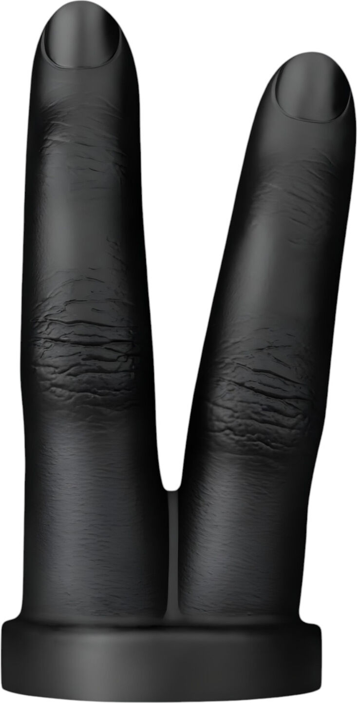 Buttr Victory - Dobbelt Finger Analdildo - Sort