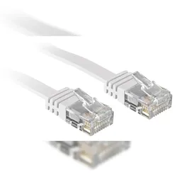 Lindy 47504 Cat6 Flachband-Patchkabel, weiß, 5.00m  Ohne Schirmung