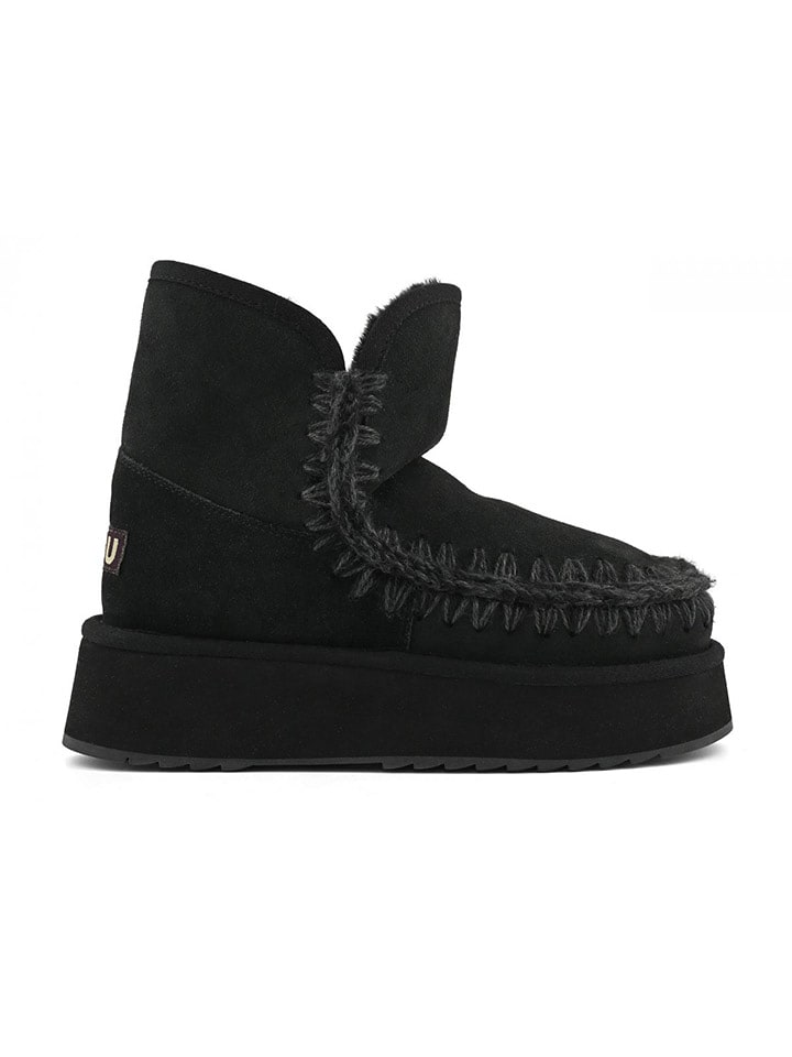 Mou Leder-Winterboots in Schwarz - 38