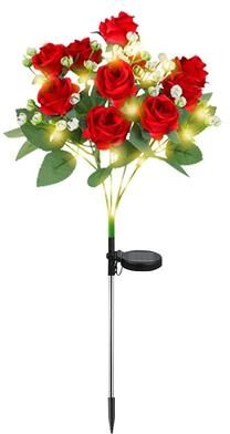 Inspire Select LED Solar Azalea Flower Garden Light 56 LED Waterproof Landscape Stake Lamp With 8 Lighting Modes elegance 2
