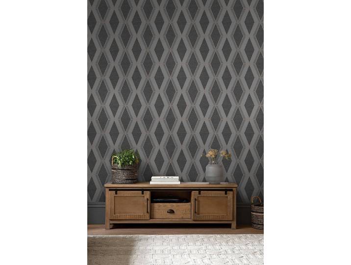 Vliestapete Optical Geometrisch 52 x 1005 x 0cm Grau