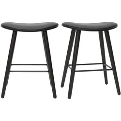 Design-Barhocker schwarz H65.5 cm (2er-Set) MEADOW